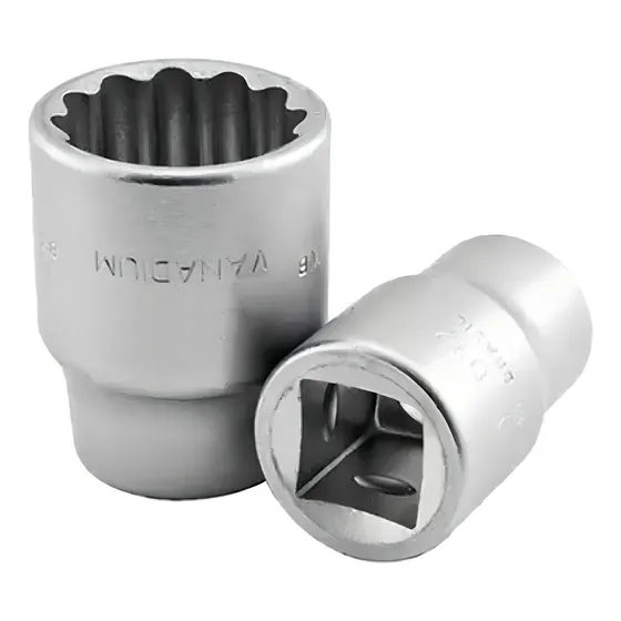 Soquete Pito Estriado Encaixe 3/4 - 34mm Cromo Vanádio Noll Cor Prateado