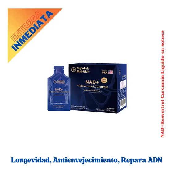 Suplemento Liposomal Nad+ Con Resveratrol Antienvejecimiento