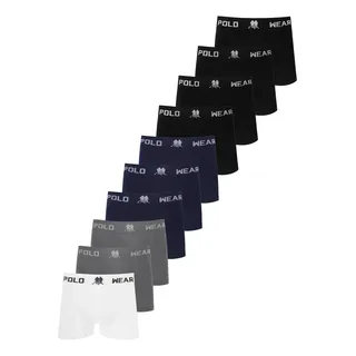 Kit 10 Cuecas Boxer Polo Wear