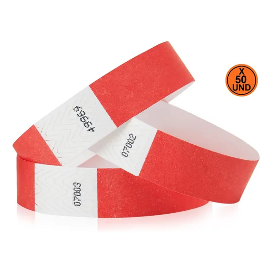 Brazaletes Tyvek Pack 50 Unidades Eventos!