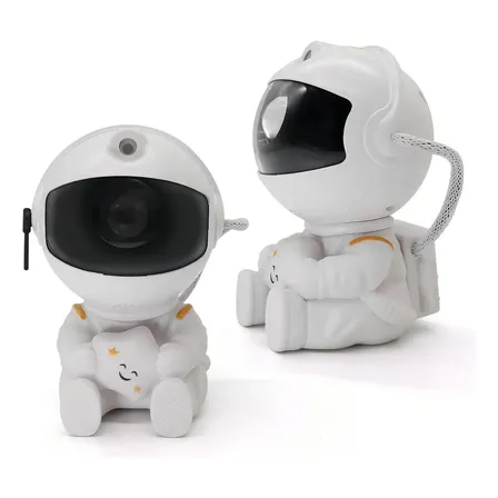 Projetor Astronauta de Galáxia e Estrelas LED Com Controle Remoto USB