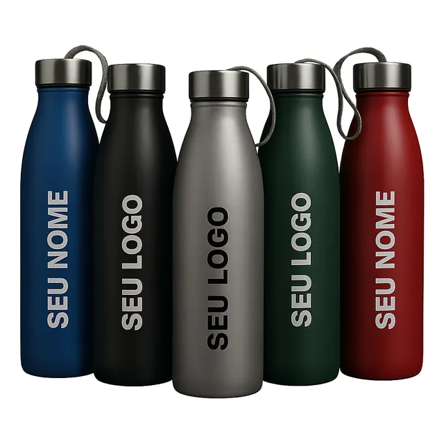 Squeeze Inox 750ml  Personalizada Com Seu Logo E Nome