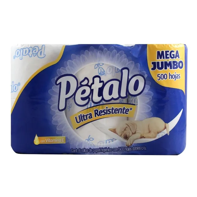 Papel Higiénico Pétalo Ultra Resistente Con 6 Rollos