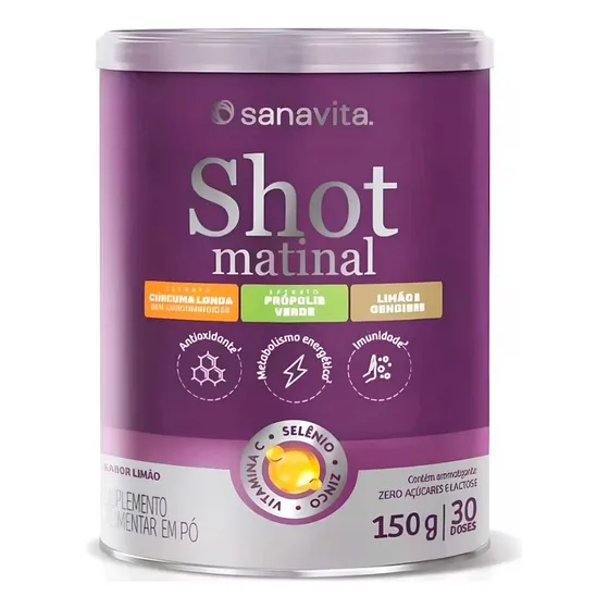 Shot Matinal Sanavita - (150g / 30 Doses) - Sabor Limão