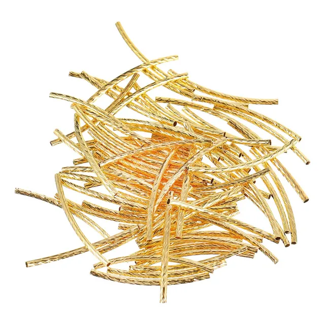 200 Cuenta Tubo Fideo Curvada Larga Para Hacer Joya Collar