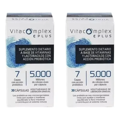 Probiótico Vegano Vitacomplex C Plus 7 Cepas + Vitaminas