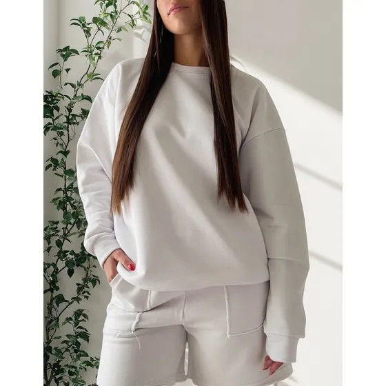 Buzo Mujer Oversize Rustico Largo Manga Larga.