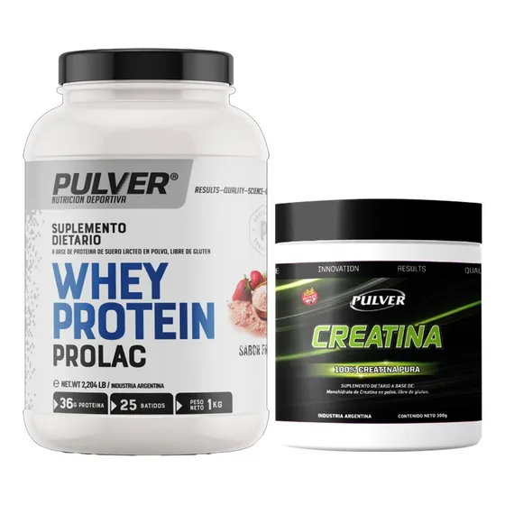 Combo Masa Muscular Fuerza Proteína Prolac + Creatina Pulver