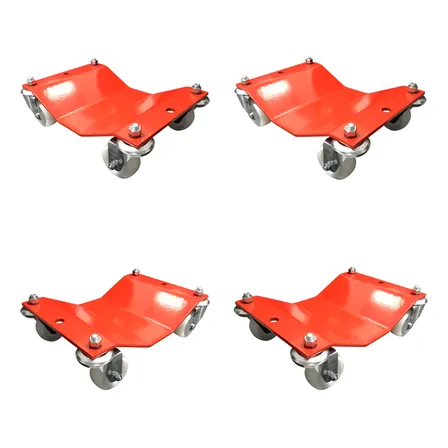 Carrinho Para Mover Carro Tartaruga - Kit 4un Guincho 2400kg Vermelho