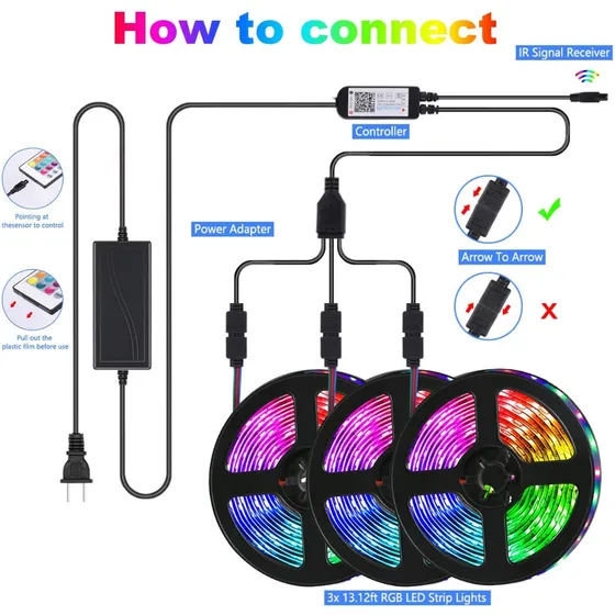 Tira Led Con App Movil Rgb Control Desd El Telefono 12 Metro