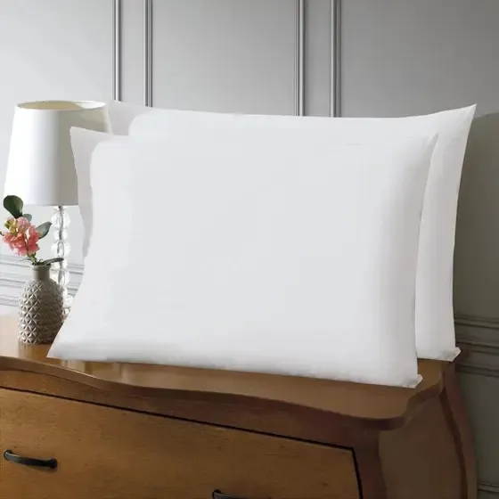 Kit 2 Priori Smooth - Funda de almohada (70 x 50 cm), color blanco
