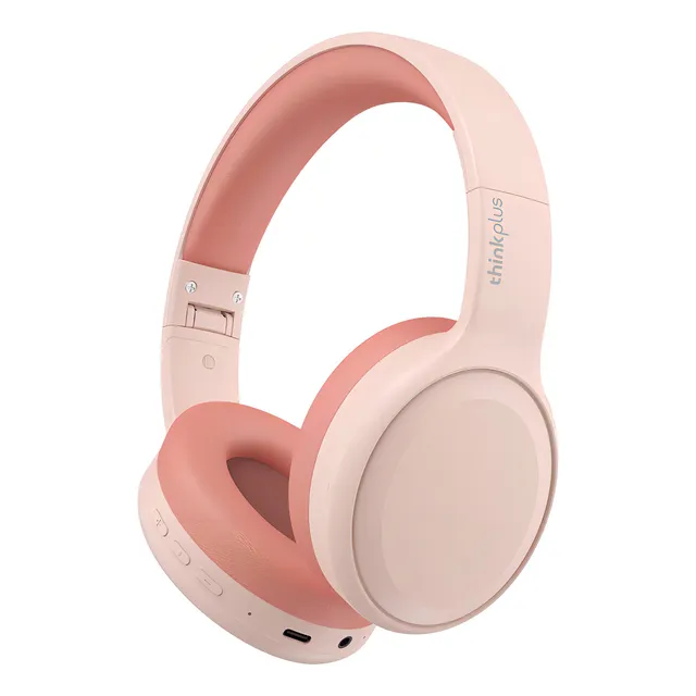 AUDIFONO Bluetooth 5.1 inalámbrico plegable Lenovo Th30 Thinkplus, color rosa