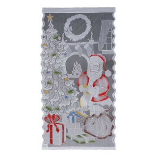 Cortinas De Encaje Navideñas Con Luz Led Semiopaca Cortinas De Encaje Navideñas Con Luz Led Semiopaca