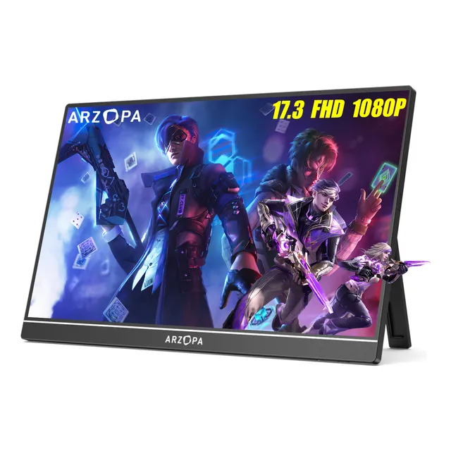 Monitor Portátil Arzopa Ultrafino De 17,3 Pulgadas, 1080p