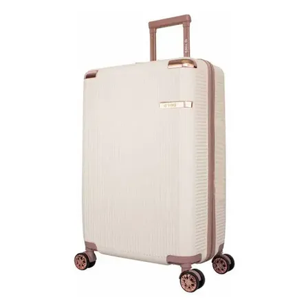 Mala De Viagem Bordo 10kg Cosmopolita P Yin's Bege Listras