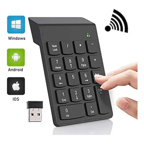Teclado Numérico Inalambrico Para Pc Laptops 18 Teclas
