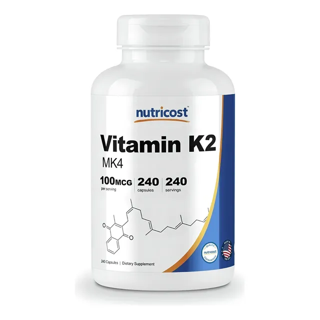 Vitamina Vitamin K2 Más Potente 100mcg 240 Caps Eg T06