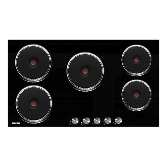 Tope De Cocina 5 Hornillas Electrico Discos Sólidos 90cm