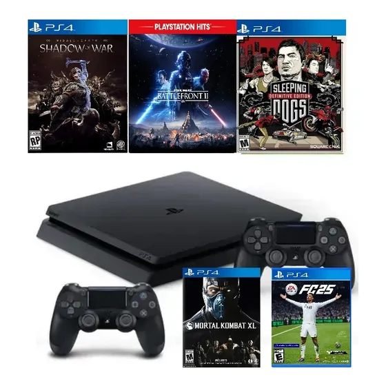Playstation 4 Con 2 Controles Originales 1 Tera 40 Juegos..