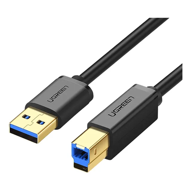 Cable USB B 3.0 Ugreen - Cable Para Impresora USB A USB B - 2 Metros - 5 Gbps - Premium Blindado Reforzado - PVC - Para Disco Rigido / Carry Disk / Impresora PC Notebook / Camara - US210-10372