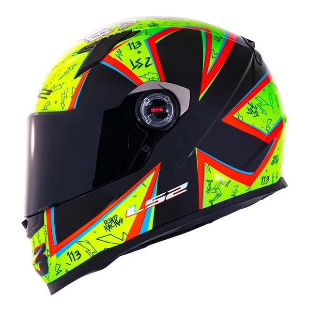 Capacete Ls2 Ff358 Rafael Paschoalin Amarelo Estrela Rafa