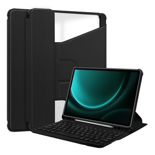 Capa Com Teclado Para Tab S9 Fe + Capa Giratória 360° Capa Com Teclado Para Tab S9 Fe + Capa Giratória 360°