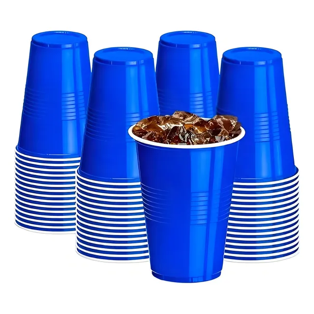 20 Vasos Plasticos Vaso Desechable Vasos Descartables Grande Vasos Plásticos Bicolor Vaso De Fiesta Vaso Americano Vasos Plasticos Azul De Fiesta 500ml Pasteleriacl