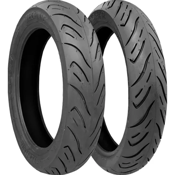 Par Pneu Technic 60/100-17 80/100-14 Uso Sem Camara Biz Pop