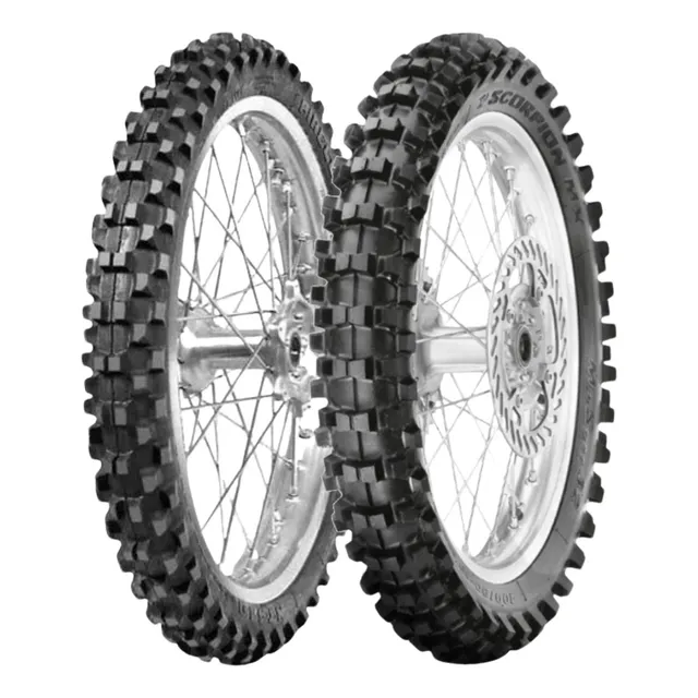 Par Pneu Pirelli 80/100-21 + 100/100-18 Mt320 Moto