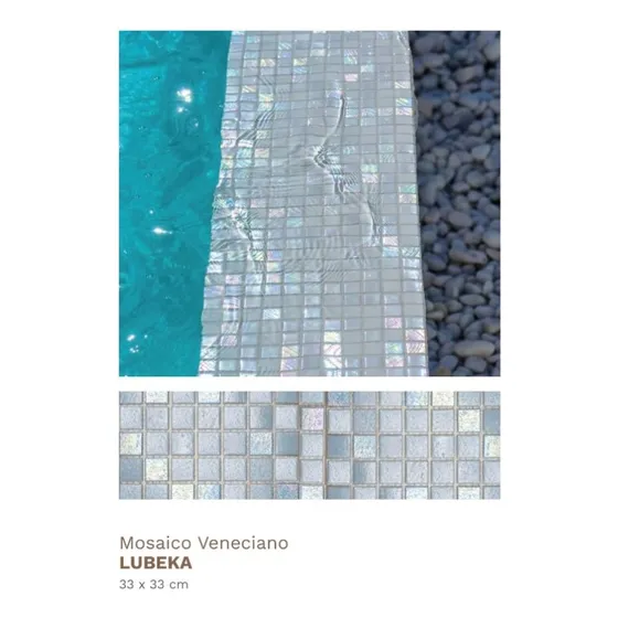 Mosaico Malla De Vidrio Para Piscina Castel Lubeka 33x33