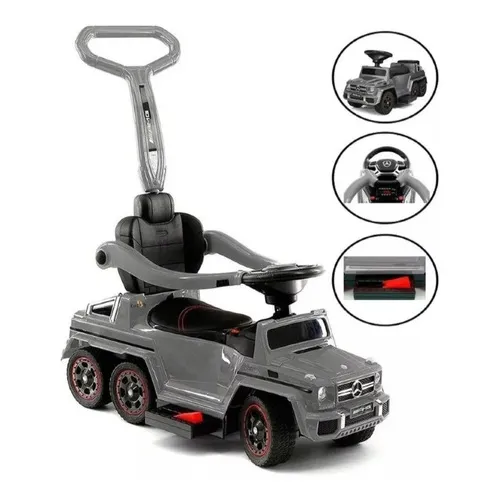 Bugie Buggy Correpasillos Bebe Niño Carrito Mercedes Benz Color rojo plomo blanco negro