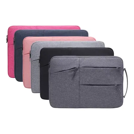 Funda Para Notebook 13 A 14 Con Bolsillos Cierres Y Asa