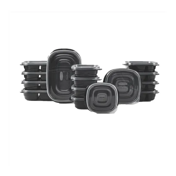  Envases 30 Pzs Varios Tamaños Takealongs Rubbermaid (negro)