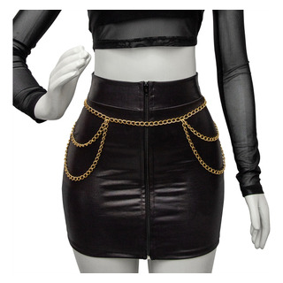 Cinto Body Chain Saia Elegante 3 Corrente Lateral Liquidação Cinto Body Chain Saia Elegante 3 Corrente Lateral Liquidação