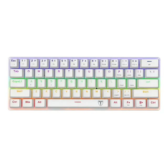 T-dagger Arena T-tgk321-w-br Sp - Blanco - Rgb Rainbow - Qwerty - Español - Switches Et Brown - 60%