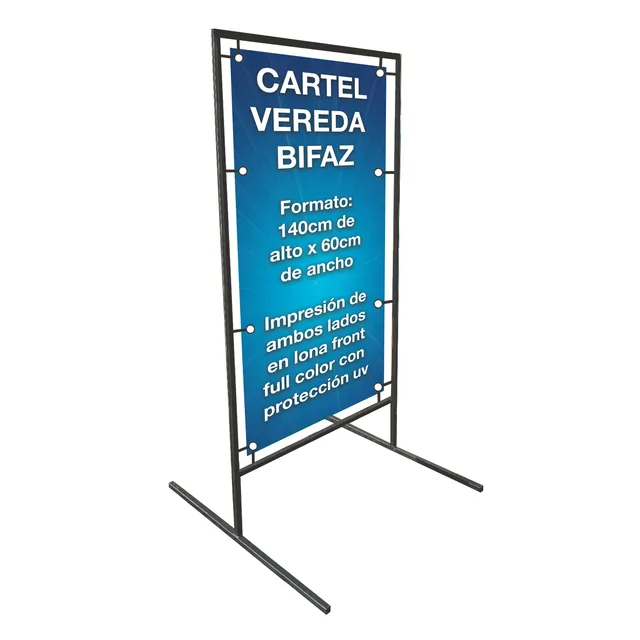 Cartel Vereda Totem Bifaz Publicitario 140x60cm