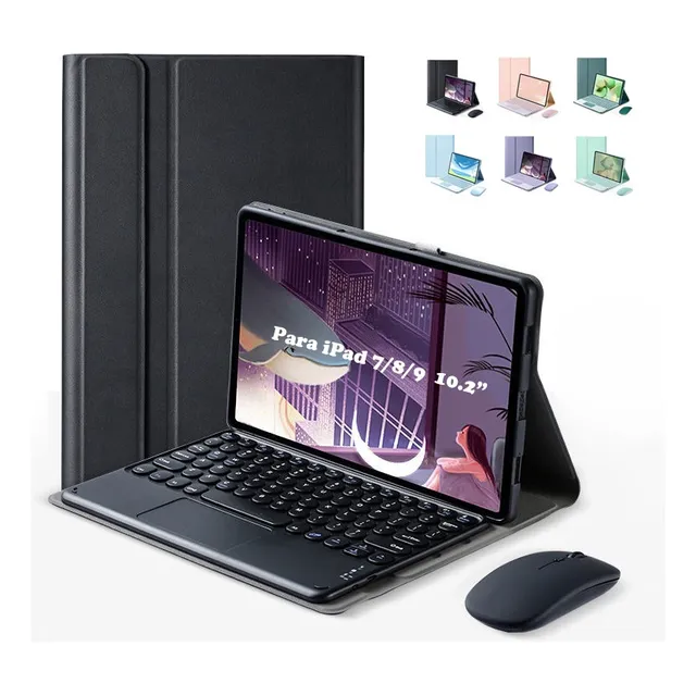 Funda Con Teclado Táctil Mouse Para iPad 7/8/9 10.2  Case