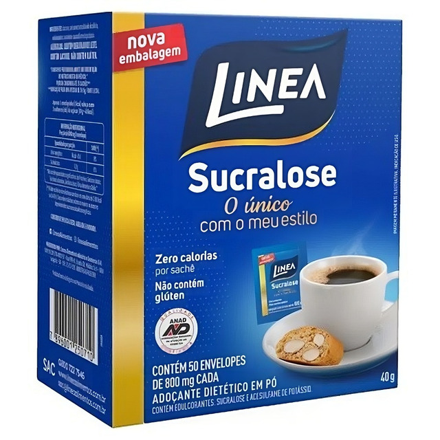 Adoçante Linea Sucralose Em Pó Sem Glúten 40 G 50 U Adoçante Linea Sucralose Em Pó Sem Glúten 40 G 50 U