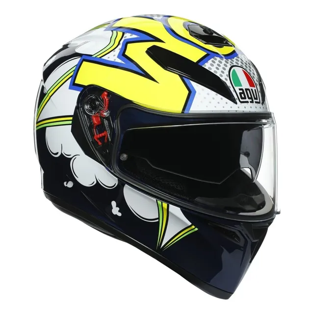 Casco Agv K3sv Bubble Ece2205 Azul Amarillo