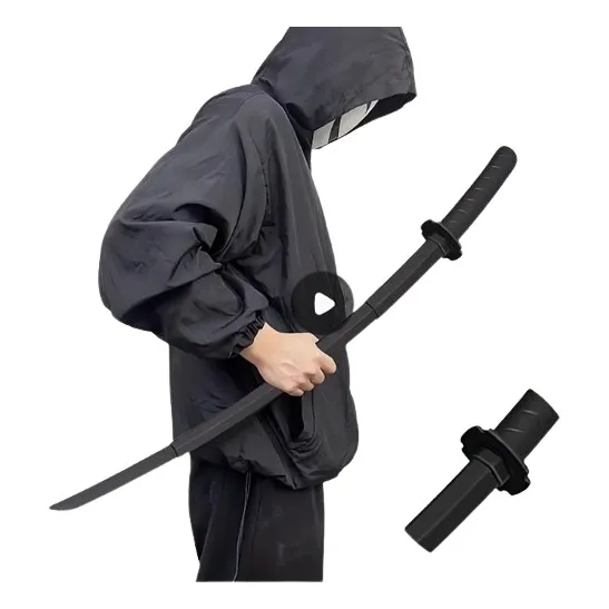 Katana/espada Retráctil Negro Halloween -pack 2 Unidades