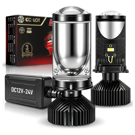 Kit Projetor H4 Lampada Led Carros Motos Fácil Instalação H4 Branco frio