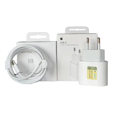 Carregador Completo iPhone 15 Original Apple Usb-c 60w (1m) Branco