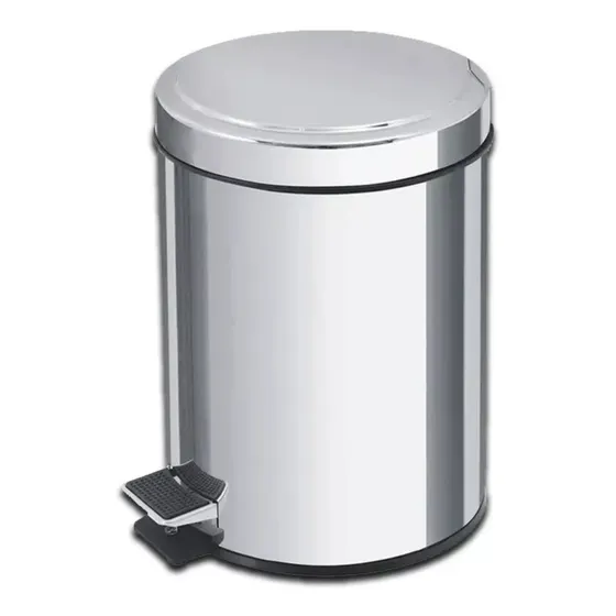 Papelera De Acero Inoxidable Con Pedal 12 Litros Y 20 Litros