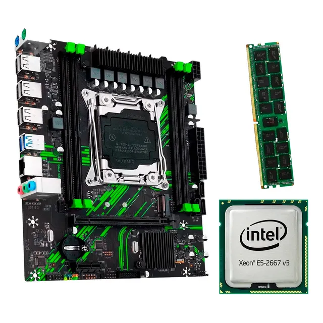 Kit Cpu Intel Xeon E5 Motherboard Ram Ddr4 Ecc X99 2667v3 (Reacondicionado)