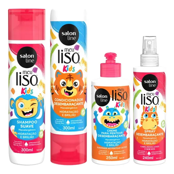 Kit Capilar Hidratação Meu Lisinho Kids Infantil Salon Line