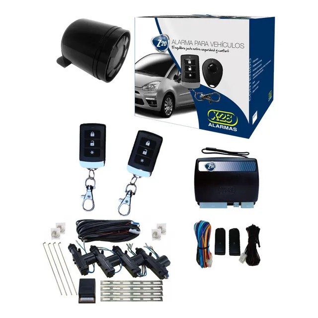 Alarma Auto X28 Z20 S + Cierre Centralizado Electrico Universal 4ptas Zuk