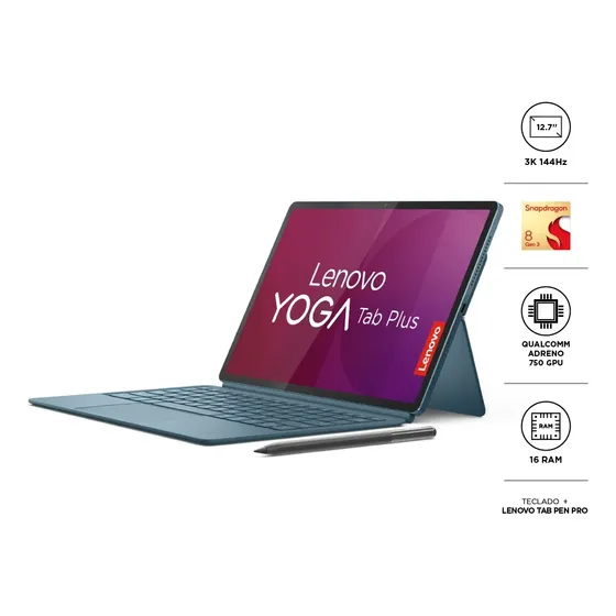 Tablet Lenovo Yoga Tab Plus 144hz + Pen/k 16gb 256gb 12.7