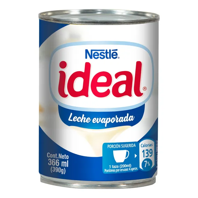 Leche Evaporada Ideal®  Clasica Tarro 390g 