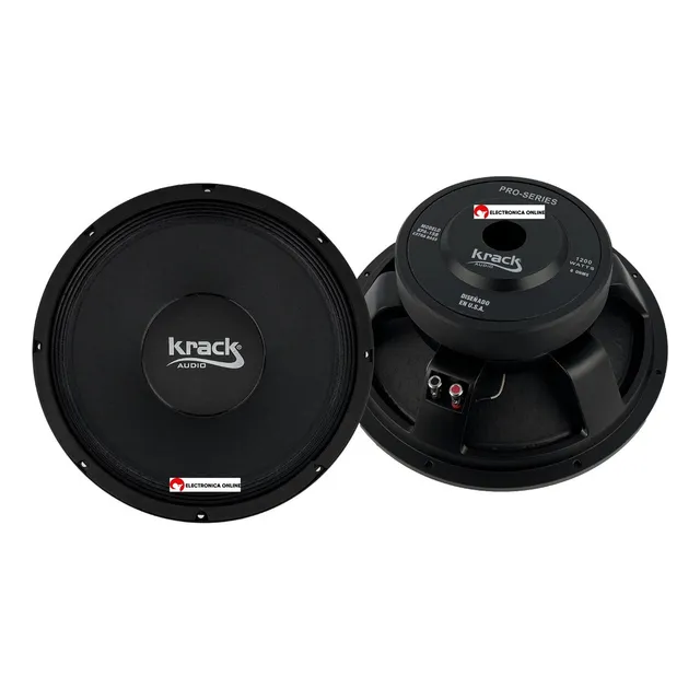 Par De Bocinas 15 Pulgadas Krack Audio Profesional 1200watt Color Negro