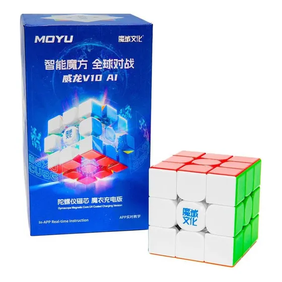 3x3x3 Moyu Weilong V10 Ai Frosted Inteligente Cubo Magico Estructura Stickerless